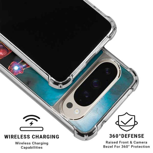 Marvel Iron Man Repulsor Blast Google Pixel 9 Pro XL Clear Case